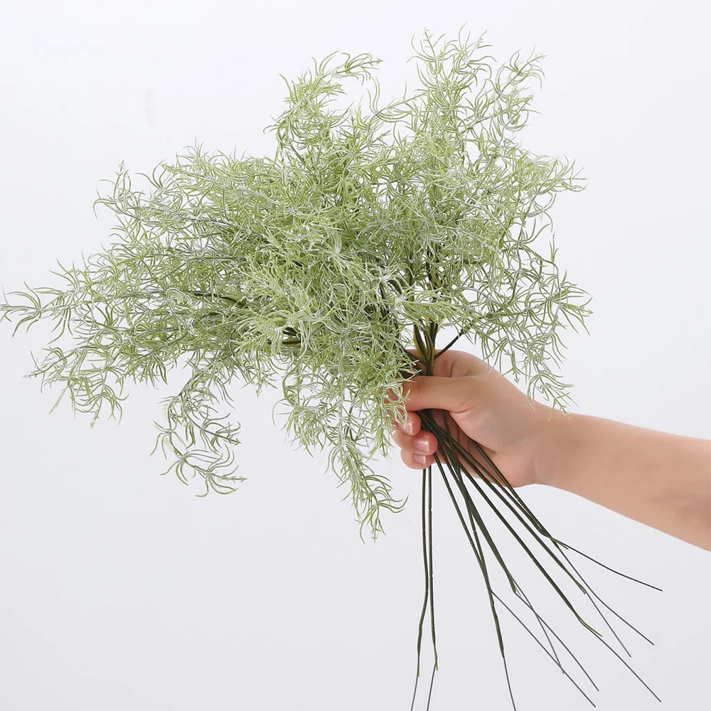 6Pcs Artificial Plants Rosemary Ferns Fake Green Plants Shrubs Home Table Office Room Desktop Decoration Zpaxo