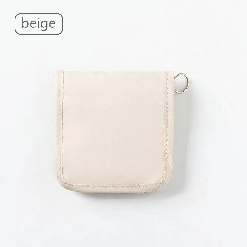 Mini Medical Pouch Portable Foldable Large Opening with Zip Sort First Aid Kit Outdoor Travel Essential Storage Bag Zpaxo beige