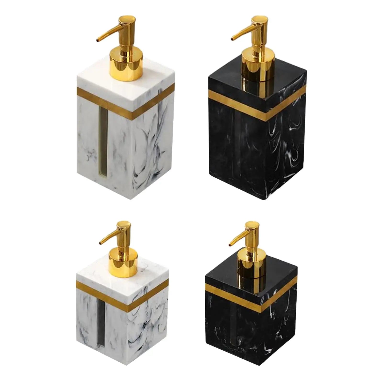 Marble Texture Soap Dispenser Resin Leakproof Hand Soap Liquid Dispenser for Kitchen Laundry Room Hotel Countertop Bathroom Zpaxo