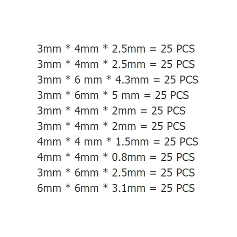 Car Key Micro Switch Buttons – 10 Types, 100 or 250 Pack