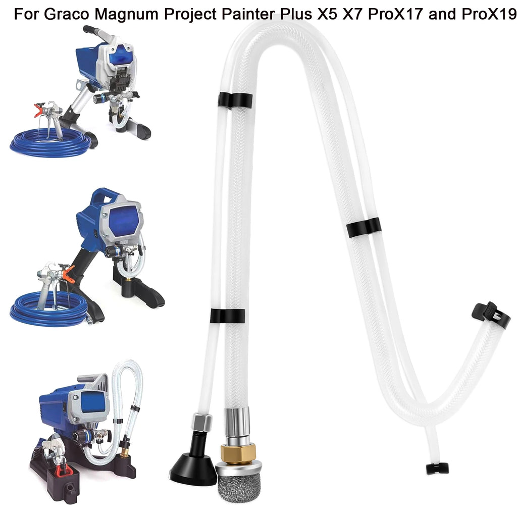 Suction Tube Kit for Graco Magnum Project Painter Plus X5 X7 ProX17 and ProX19 Stand Airless Paint Sprayer ﻿High Performance Zpaxo