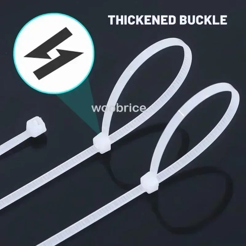 Cable Tie Cable Binder Plastic Ties Outdoor Resistant Zip Ties Multi-Purpose Self-Locking Wraps Management Bundles Zpaxo