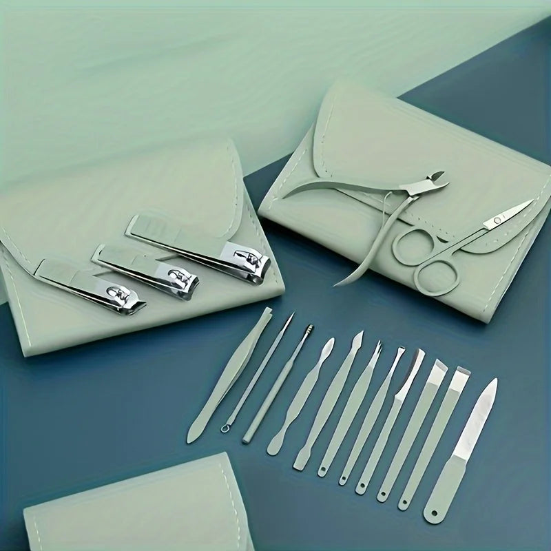 Professional Stainless Steel Manicure Pedicure Includes Nail Clippers