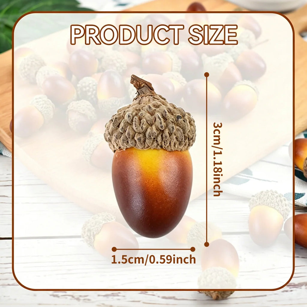 Artificial Acorns with Caps – Fall Decor & DIY Crafts 5/10 PCS