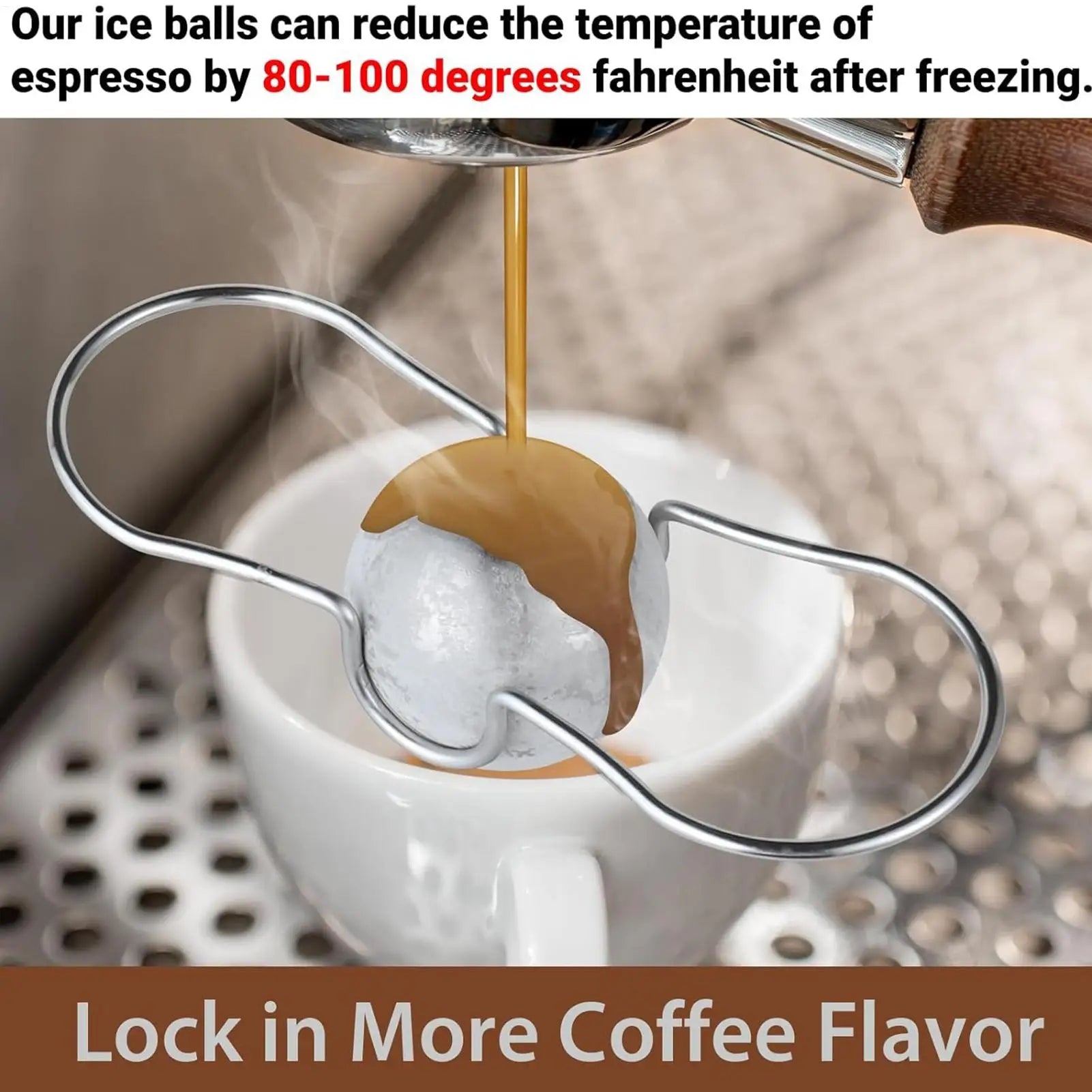 Espresso Cooler Ball Stainless Steel Reusable Chilling Sphere Metal