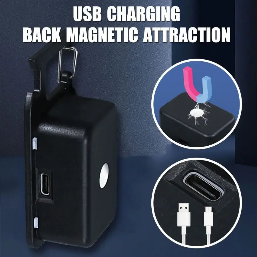 POCKETMAN Mini LED Keychain Flashlight – 4 Modes USB-C