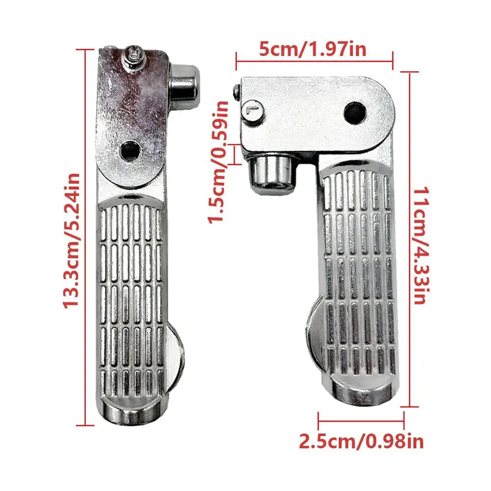 Foldable Electric Bicycle Pedals Non Slip Aluminum Alloy Motorcycle Zpaxo