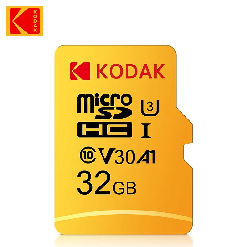 Original KODAK MicroSD Card C10 Memory Card 32GB 64GB Class10 Memori TF Micro SD SDXC 128GB 256GB 512GB A1 U3 V30 4K For Camera Zpaxo 32GB