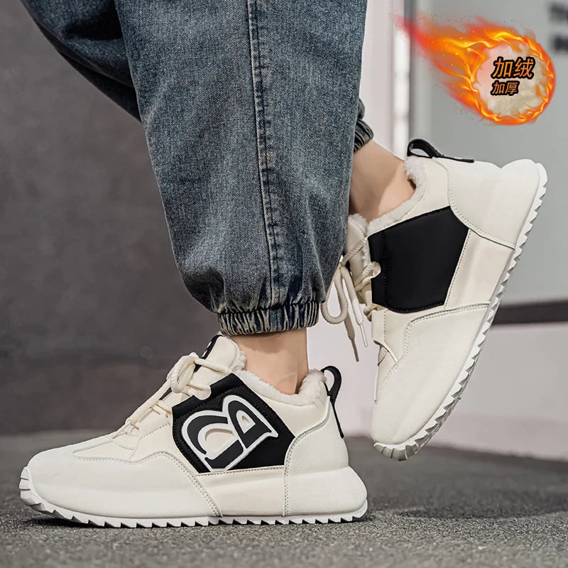 Men's Winter Boots Thermal Waterproof Non-slip Snow Shoes Plush Lined