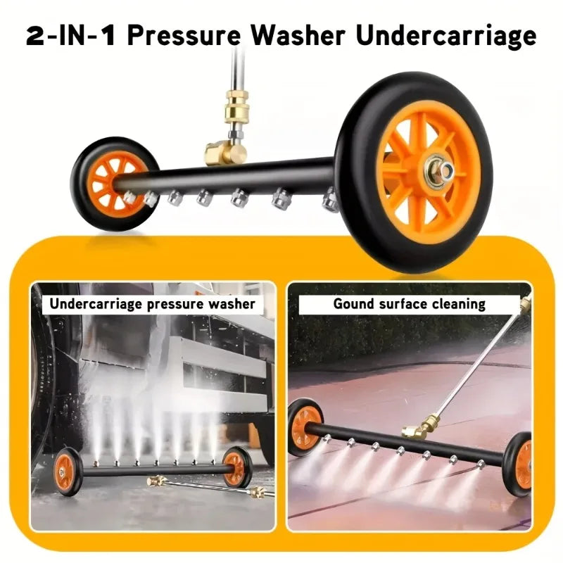 4-Nozzle Undercarriage Cleaner & Pressure Washer Water Broom