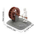 Fish Tank Decor Skeleton Rotating Water Wheel Landscape Decoration