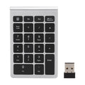 RF304 22 Keys Mini Keyboard Wireless with Receiver Numeric Keypad USB 2.4G Wireless Mini Keyboard Zpaxo Silver