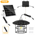 Indoor Outdoor LED Solar Pendant Light with Battery Level Display IP65 Waterproof Pull Chain Switch Solar Powered Barn Lights Zpaxo Solar Pendant Lamp