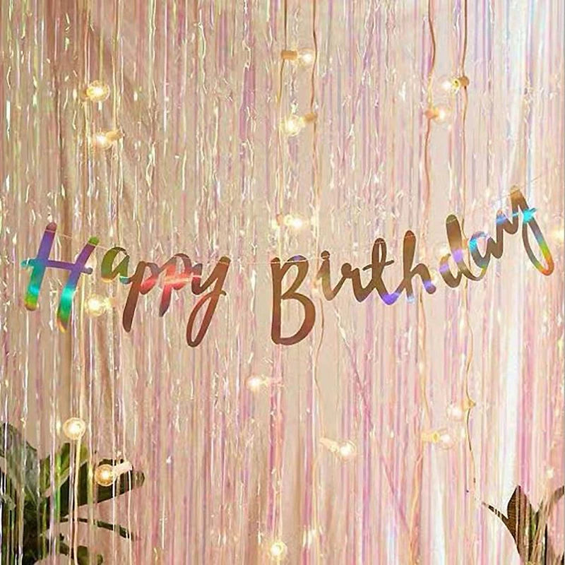 2M Gorgeous Party Backdrop Glitter Tinsel Fringe Foil Curtain