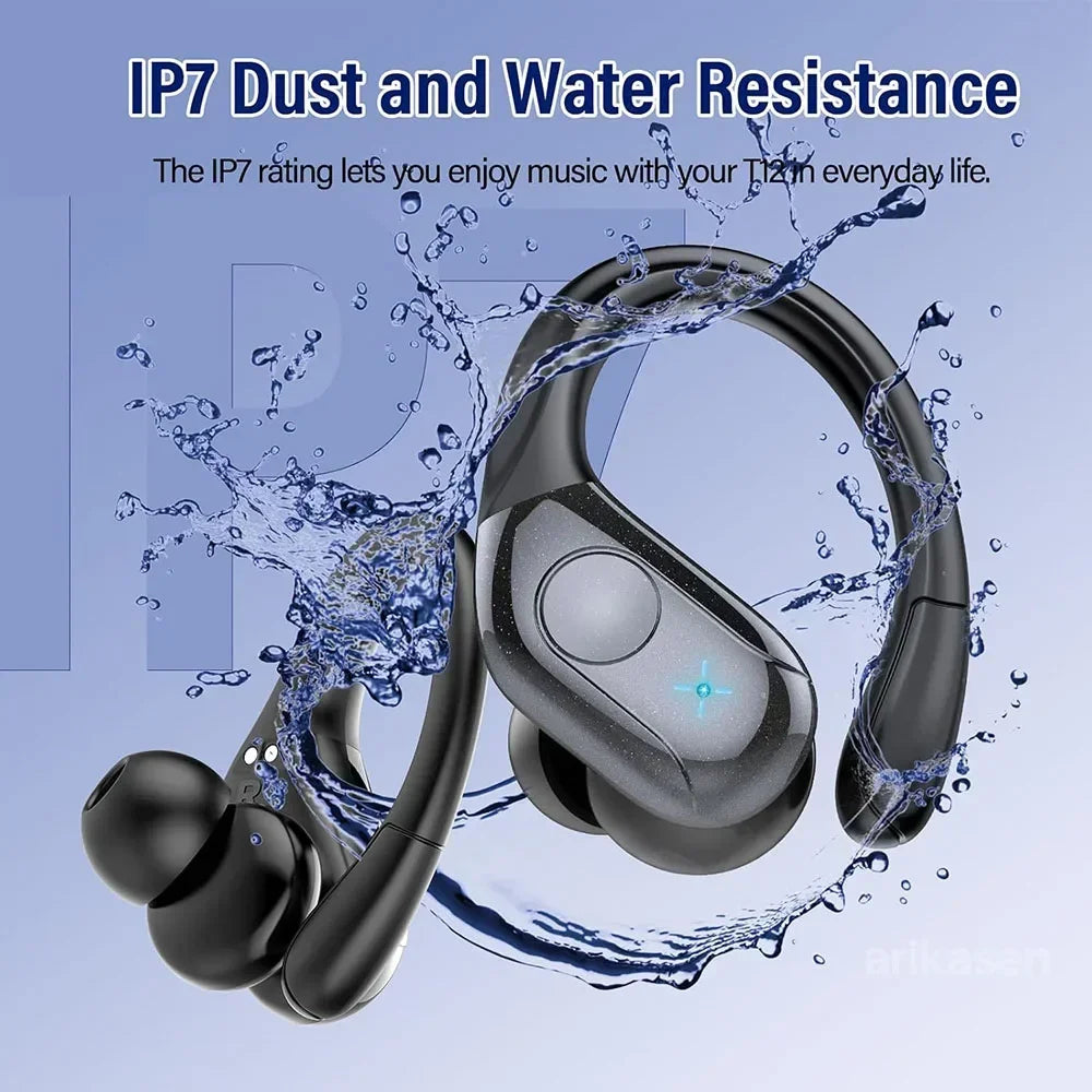 TWS Bluetooth V5 4 Headphones Wireless IPX7 Waterproof LED Digital