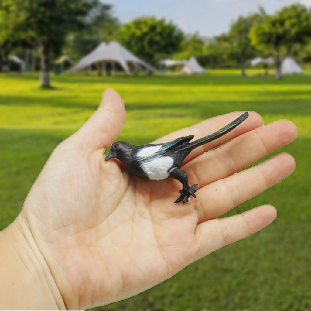 Magpie Simulation Bird Statue Decorative Artificial Garden Ornament Zpaxo
