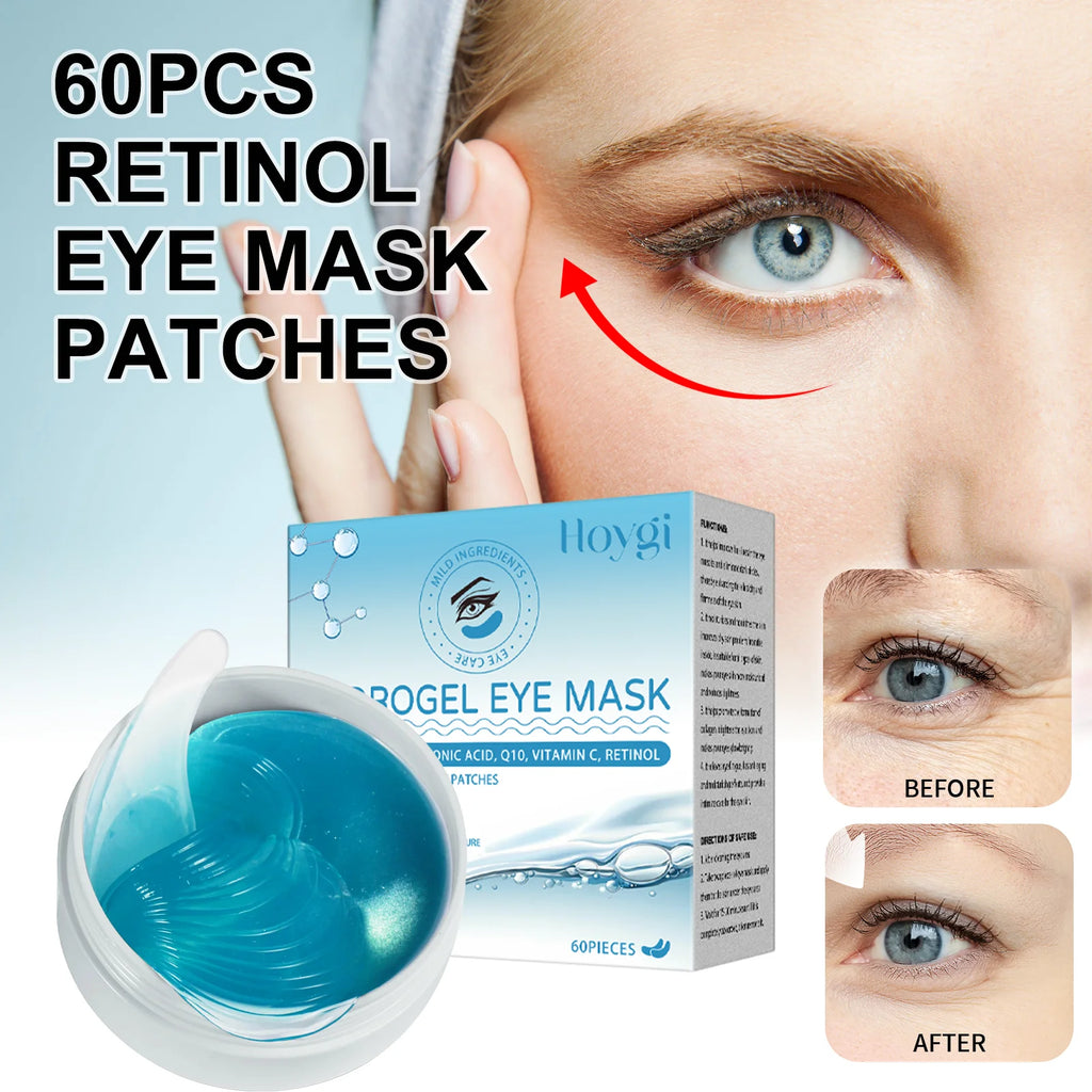 Eye Patches Dark Circles Puffiness with Hydrating Gel Technology Soothing Fine Lines Care for Sensitive Dry Skin Women 60 Pcs Zpaxo