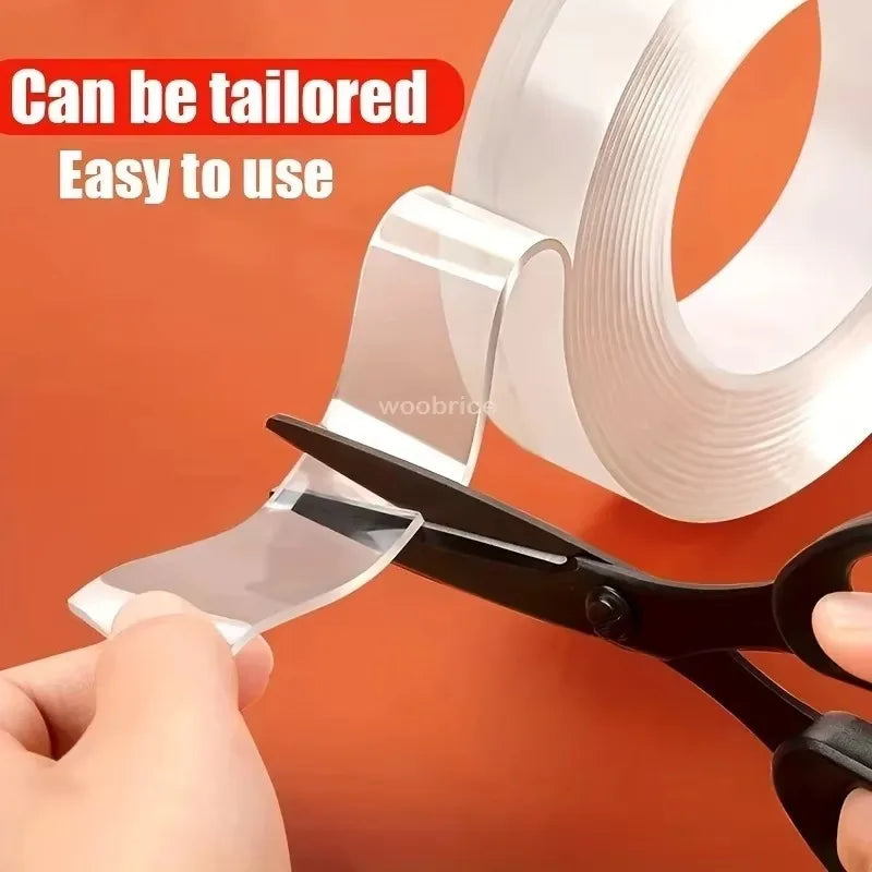 Double Sided Powerful Adhesive Multipurpose Removable Adhesive Tape Transparent Grip Mounting Washable Waterproof Strong Sticky Zpaxo
