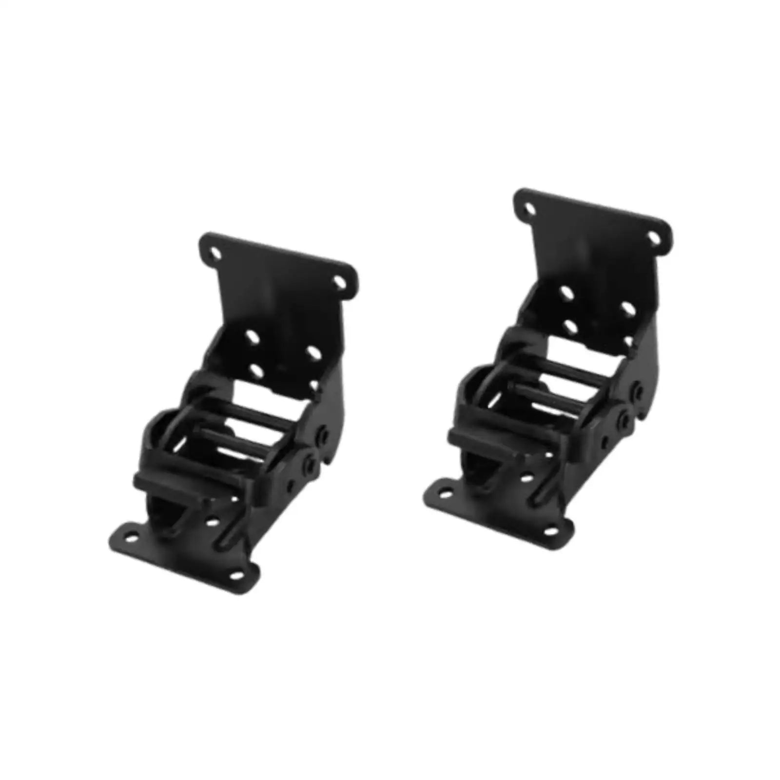 2x Folding Brackets,Versatile Self Lock Hinges with Screw Lock Extension Support for Kitchen Shelves Laundry Room Garage Bedroom Zpaxo Matt Black