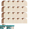 Scalloped Wood Trim 24 Piece DIY Unfinished Molding Scalloped Trim Wood For Christmas Home Wall Cabinet Shelf Window Door Zpaxo B China Mainland