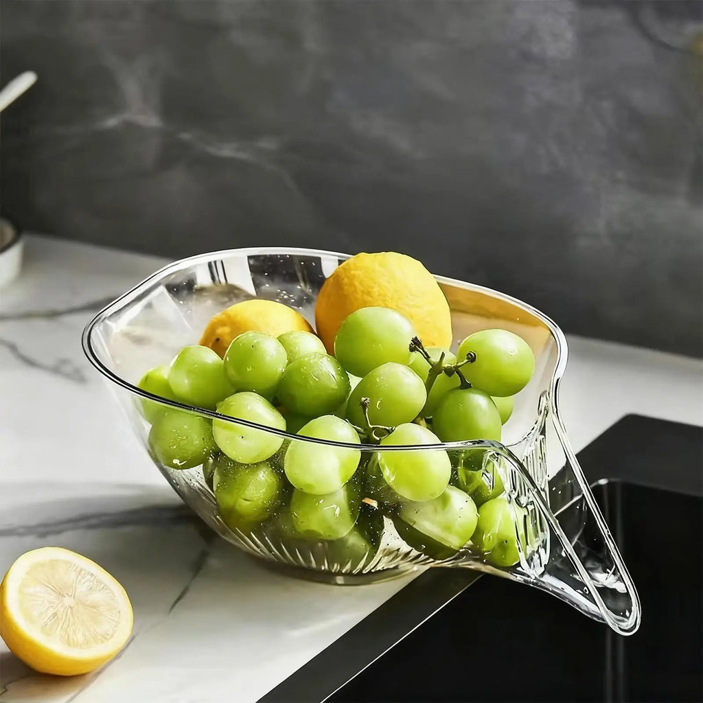 Fruit Strainer Washing Bowl Container Rice Washer Kitchen Gadgets