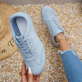 Women's Spring Autumn Comfortable Lightweight Solid Wear-resistant Zpaxo Blue 39