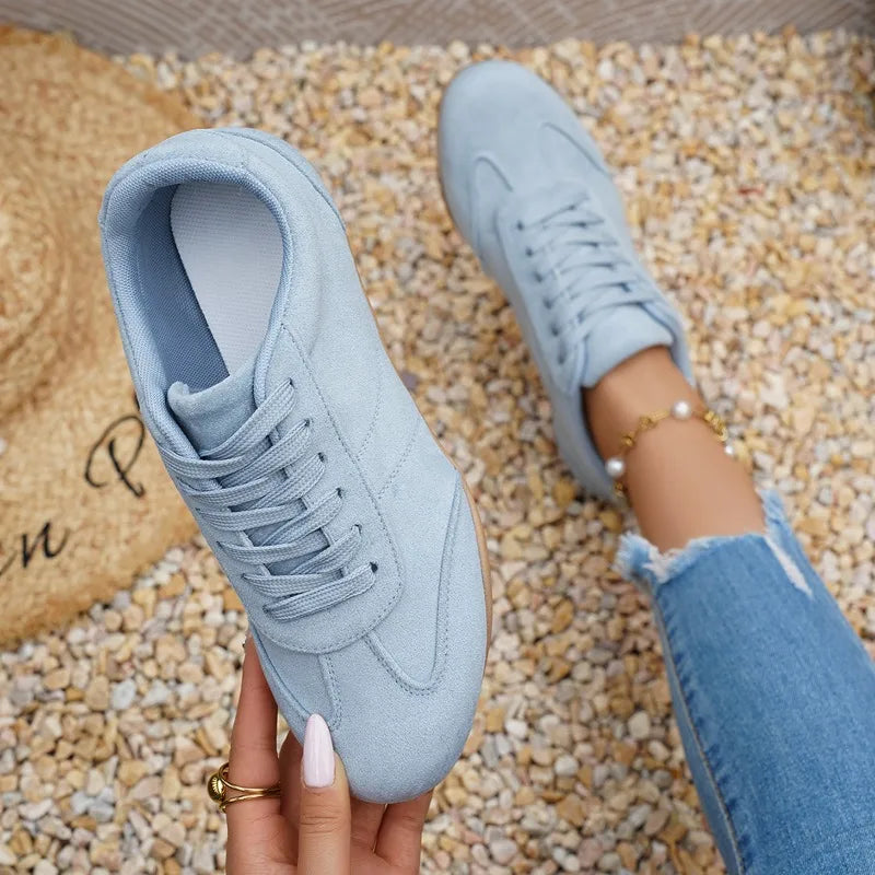 Women's Spring Autumn Comfortable Lightweight Solid Wear-resistant Zpaxo Blue 39