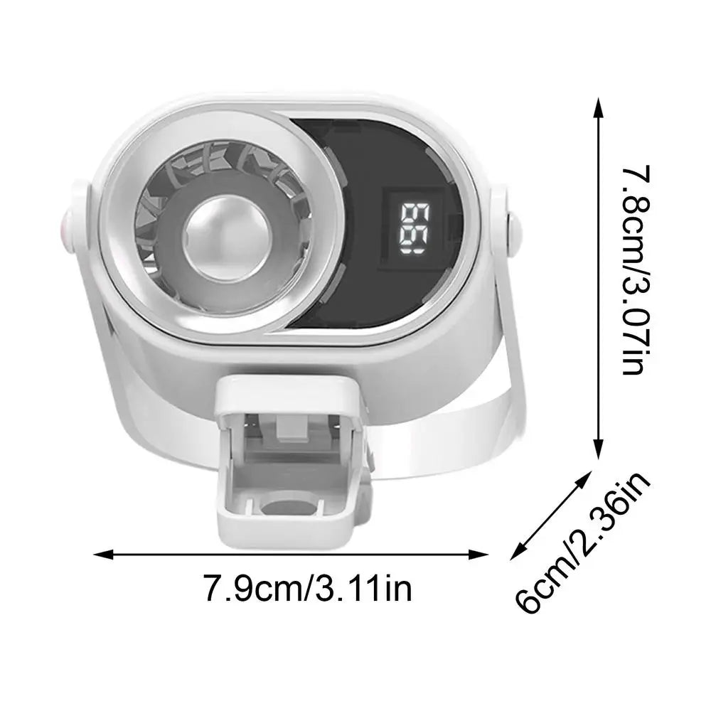 Clip Fan 4 Speeds Silent Personal Cooling Device Small Clip Fan With Light And Lanyard For Home Bedroom Stroller Cart Camping Zpaxo China Mainland White