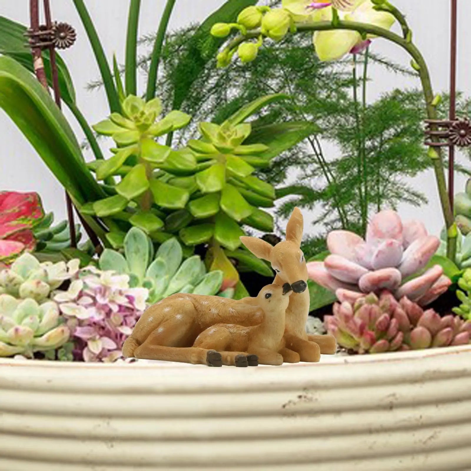 Resin Sika Deer Statue – Garden & Indoor Deer Sculpture Garden Deer Sculpture Zpaxo Style A