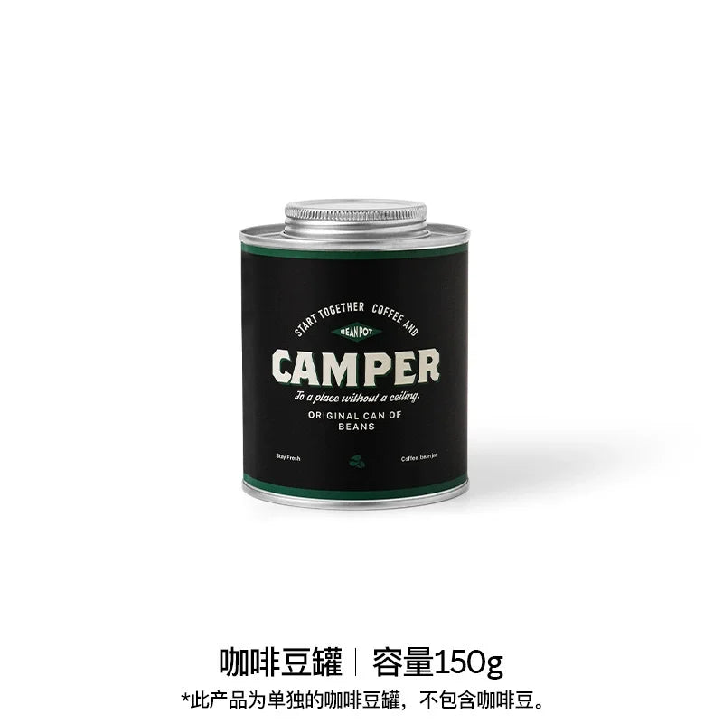 Household Kitchen Storage Jar, Sealed Coffee Bean Jar, Outdoor Camping Coffee Bean Moisture-Proof And Fresh-Keeping Jar Zpaxo Black