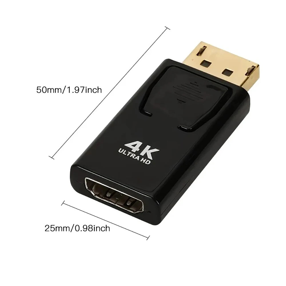 4K DisplayPort to HDMI Adapter – DP Male to HDMI Female Converter Display Adapter Zpaxo