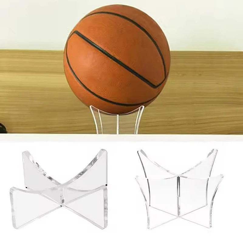 Acrylic Football Display Stand Basketball Deskstop Ball Support