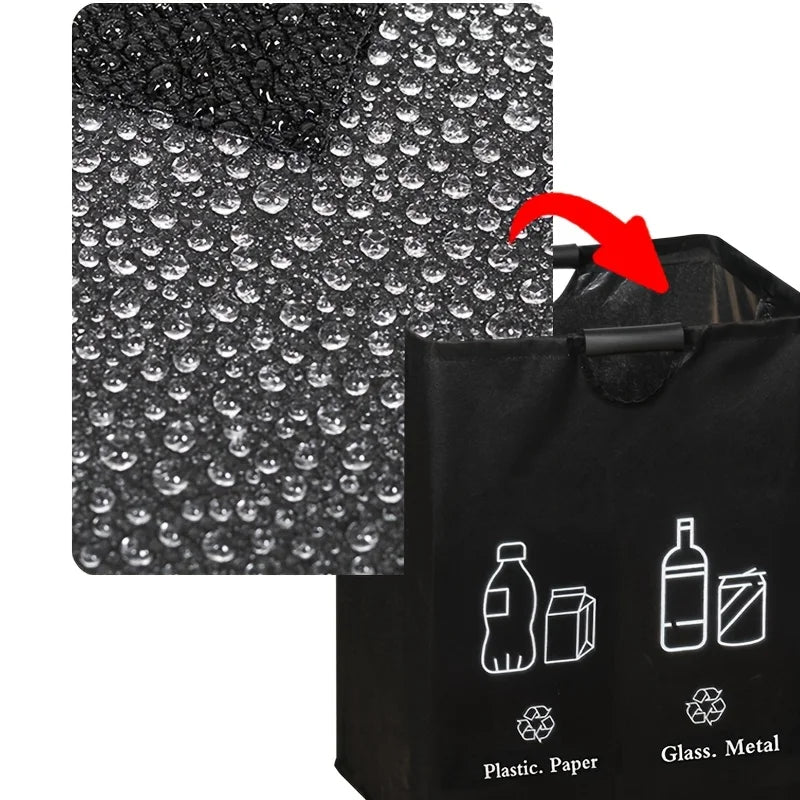 Foldable Storage Bag Holds 65 Bottles Durable Polyester Waste