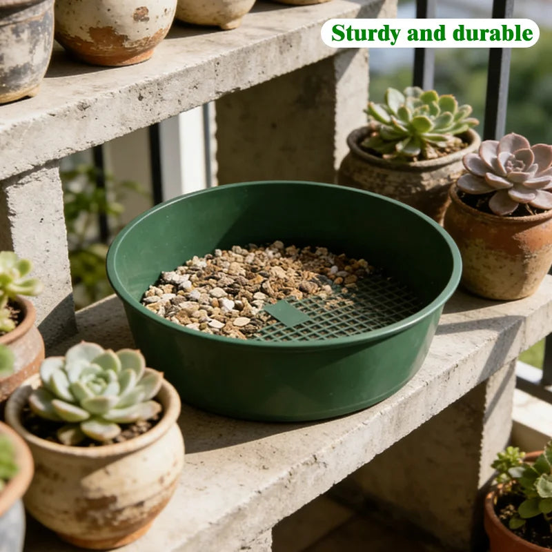 Gardening Must-Have21cm Heavy-duty Plastic Soil Sieve Perfect Sifting