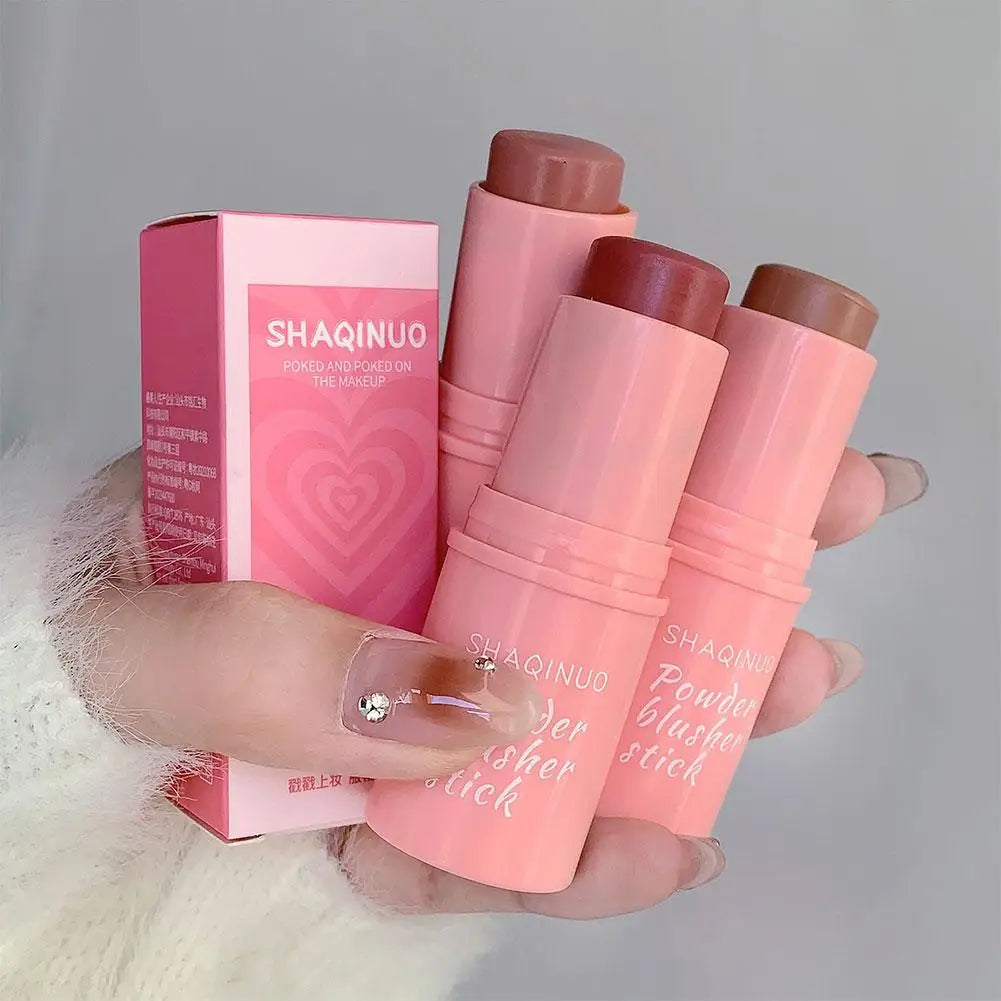 Dual-Use Blush & Lip Gloss Stick – Waterproof Powder Blusher Blush & Lip Stick Zpaxo