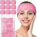 100Pcs Disposable Headbands for Women Spa Facial Disposable Hairband Non-woven Fabric Headband for Makeup Travel Skin Care Soft Zpaxo Pink 100pcs