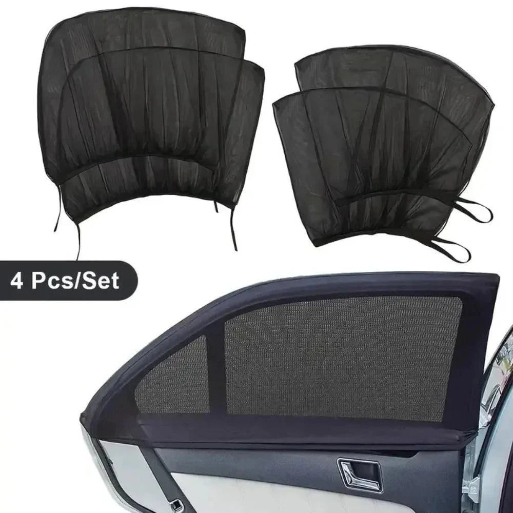 4-piece Window Screen Premium Sunshade Breathable Mosquito Net Front