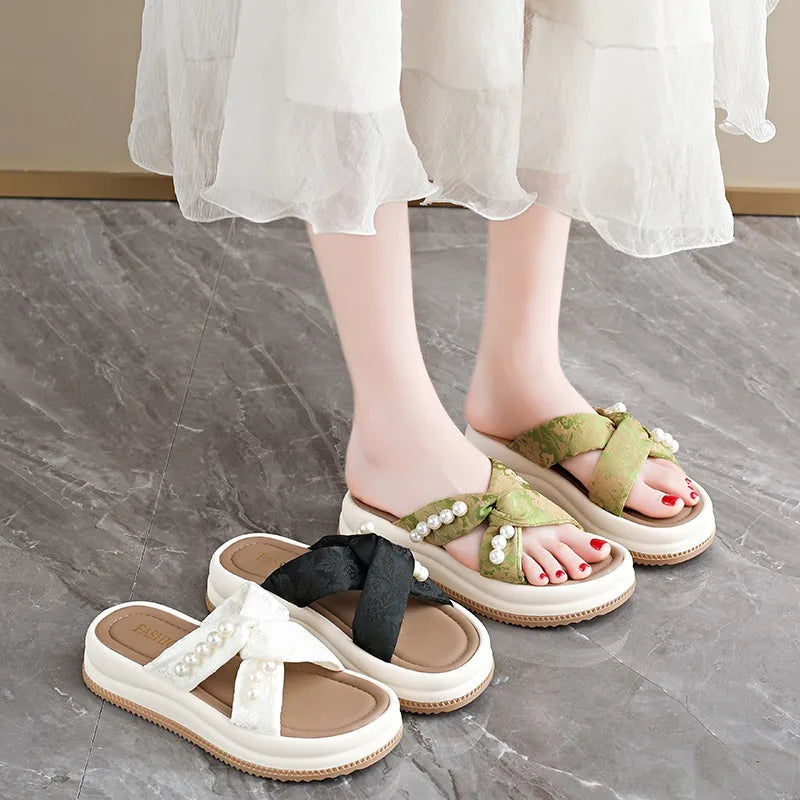 Women's Summer Outdoor Thick Bottom Sandals Soft Sole Beach Slippers Zpaxo