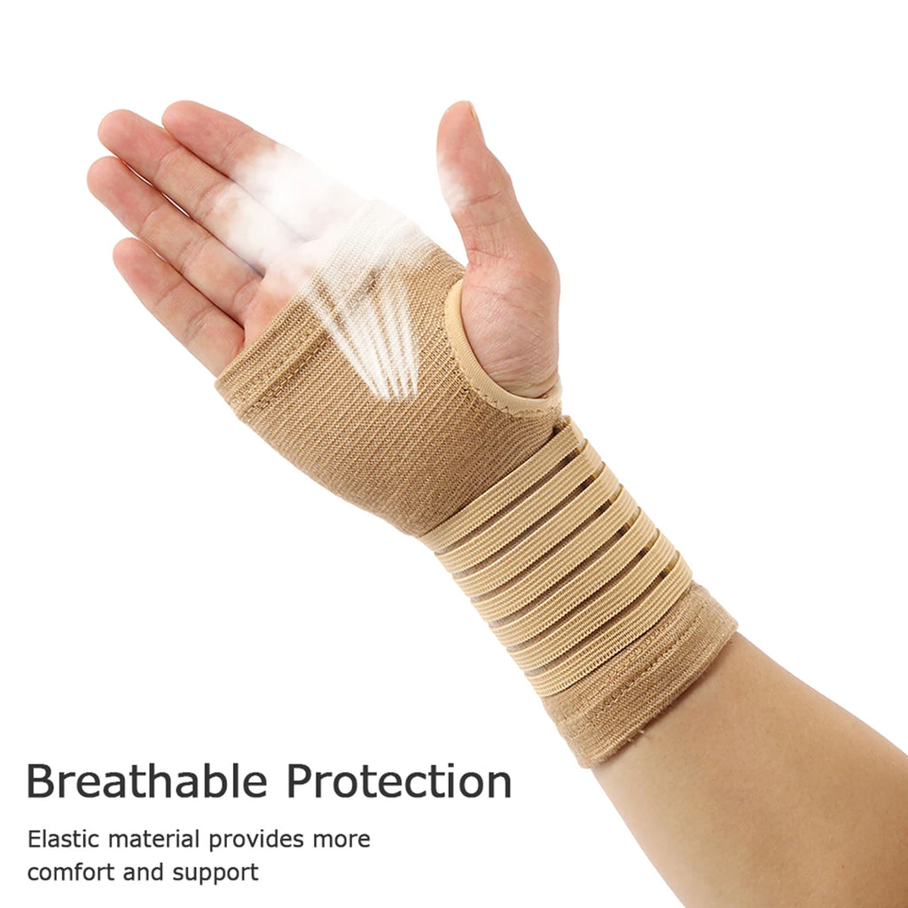 2/4PCS Sports Safety Wristband Elastic Bandage Wrist Guard Support Arthritis Sprain Band Carpal Protector Hand Shaping Sweatband Zpaxo