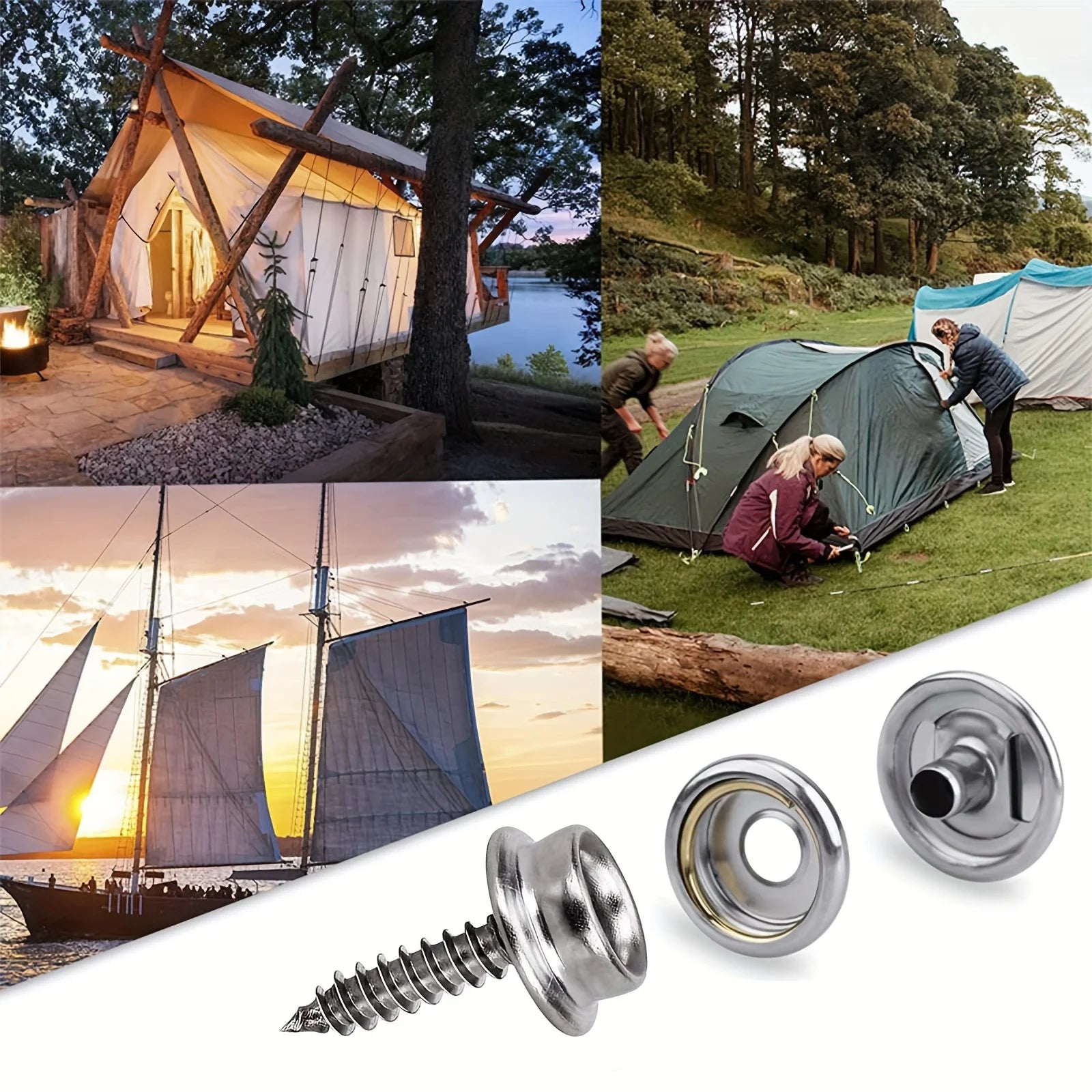 Heavy-Duty Snap Fastener Tool Set/ Canvas Snap Refill Kit-Adjustable with Punching Function, for Boat Covers, Canvas, Tarps Zpaxo