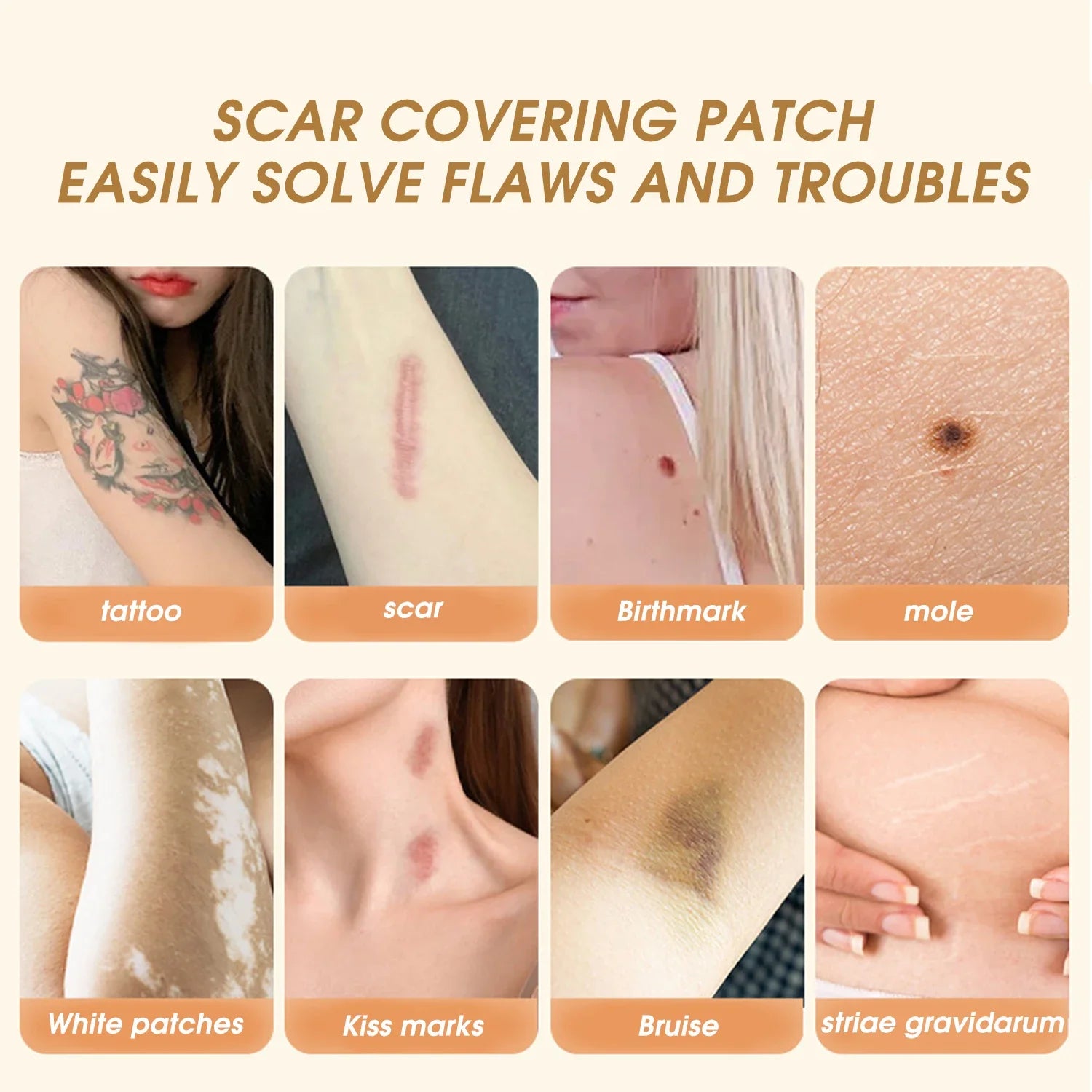 Invisible Skin Tattoo Patches Natural-looking Birthmark Concealer