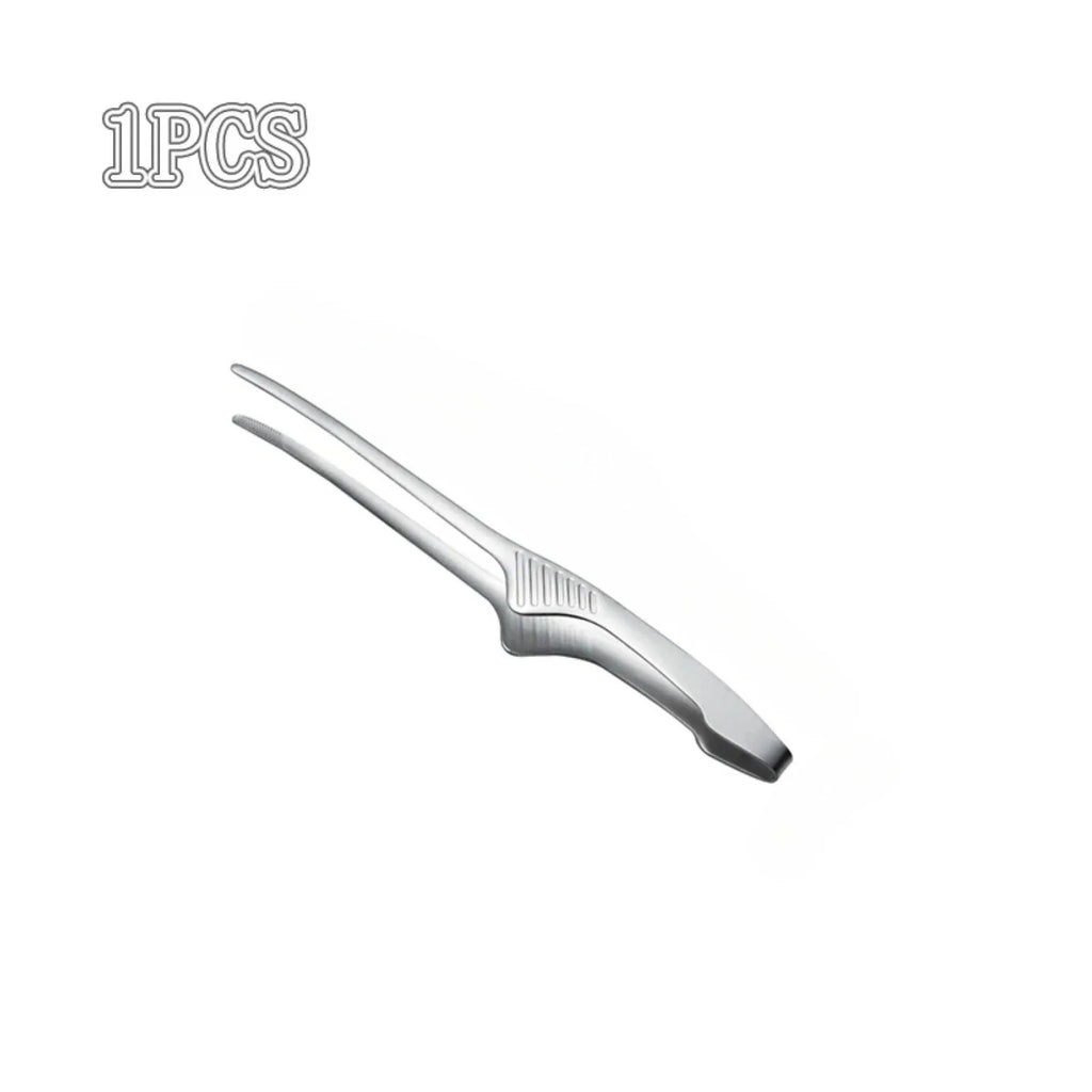 Stainless Steel Food Tongs Chief BBQ Tweezer Clip Portable Picnic