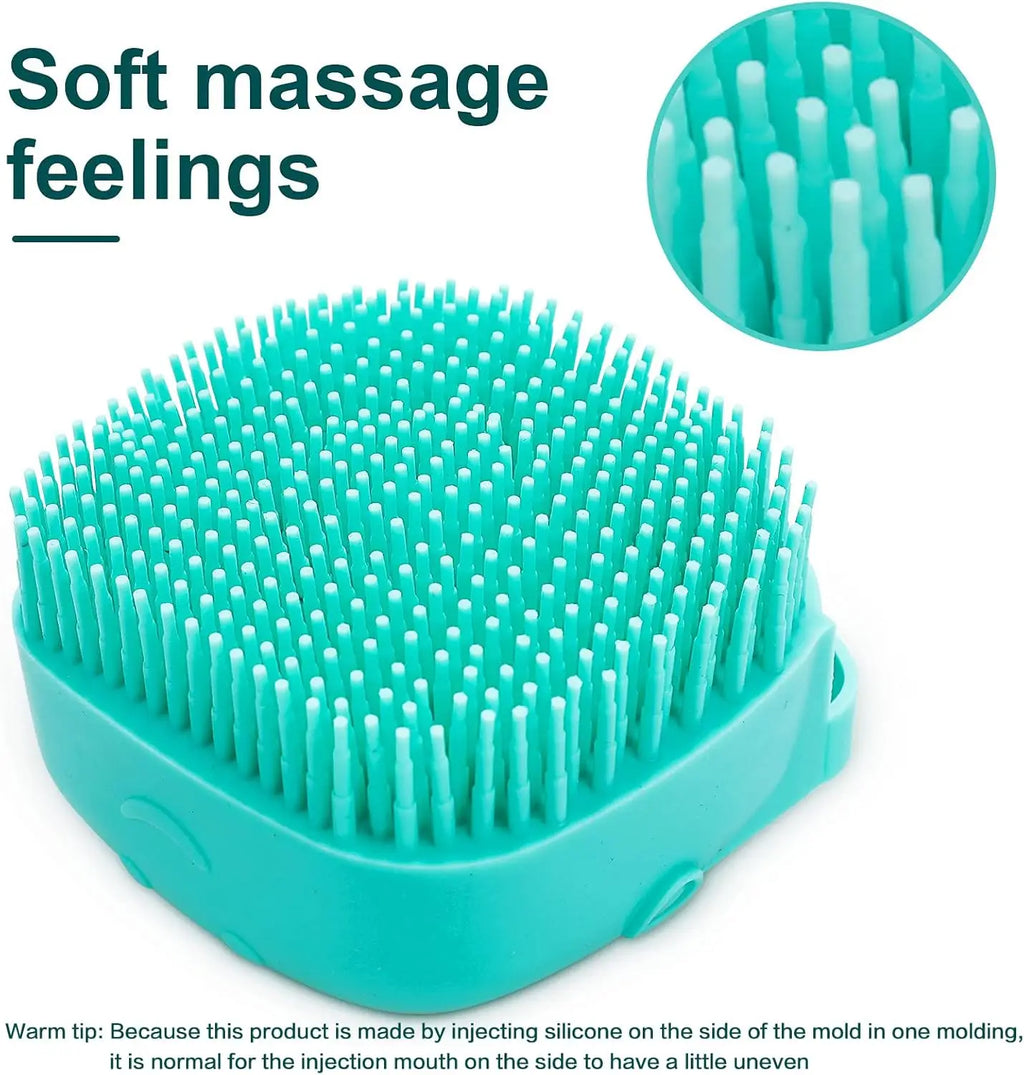 Silicone Pet Bath Brush with Soap Dispenser | Dog & Cat Grooming