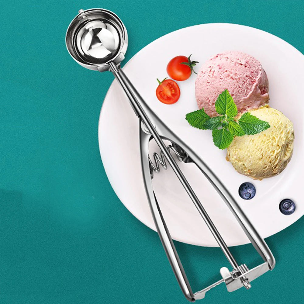 Ice Cream Scoop with Trigger Stainless Steel Cookie Scoop for Baking Fruit Cookie Dough Cupcake Zpaxo
