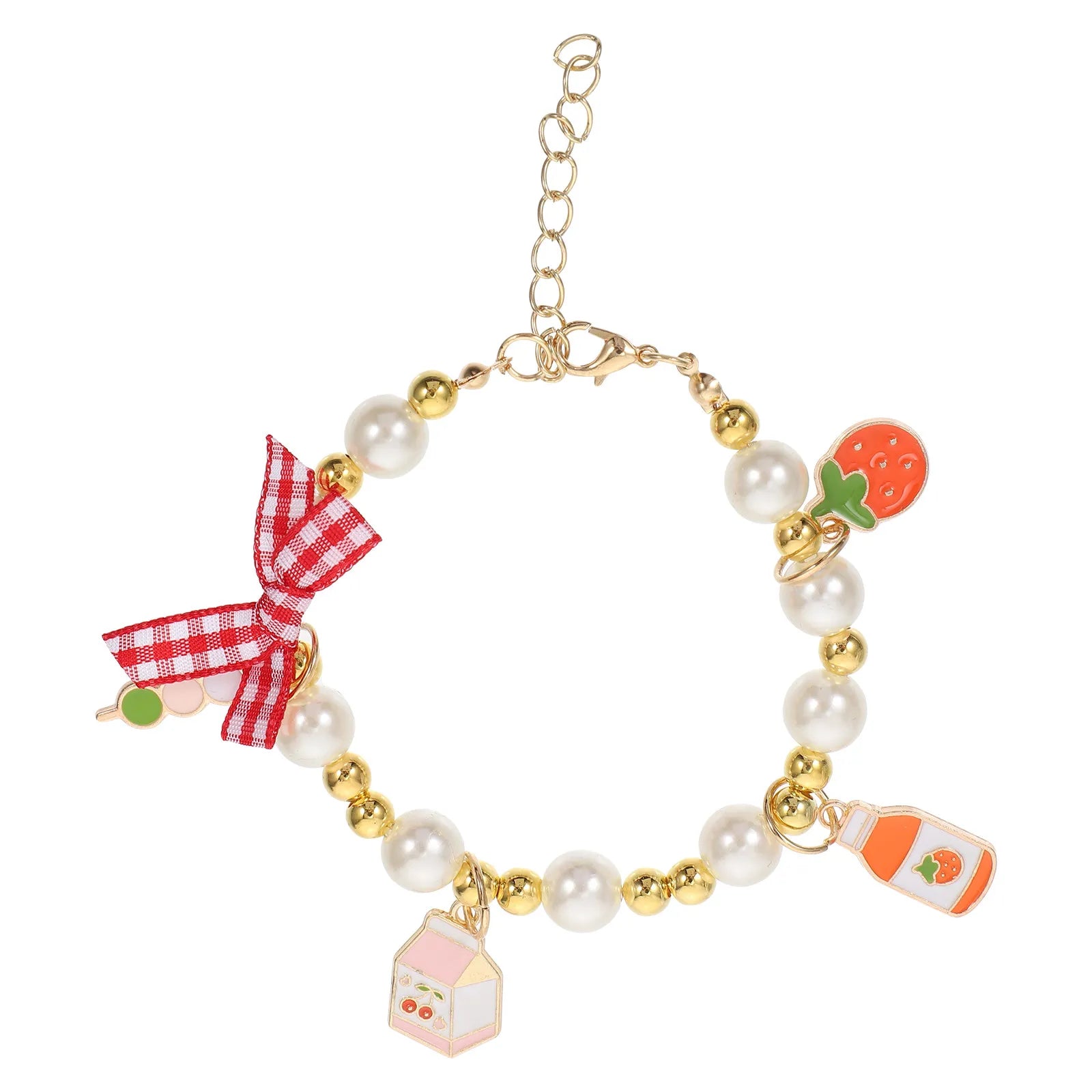 Pearl Design Pet Collar Bowknot Pendant Decorative Cat Dog Necklace