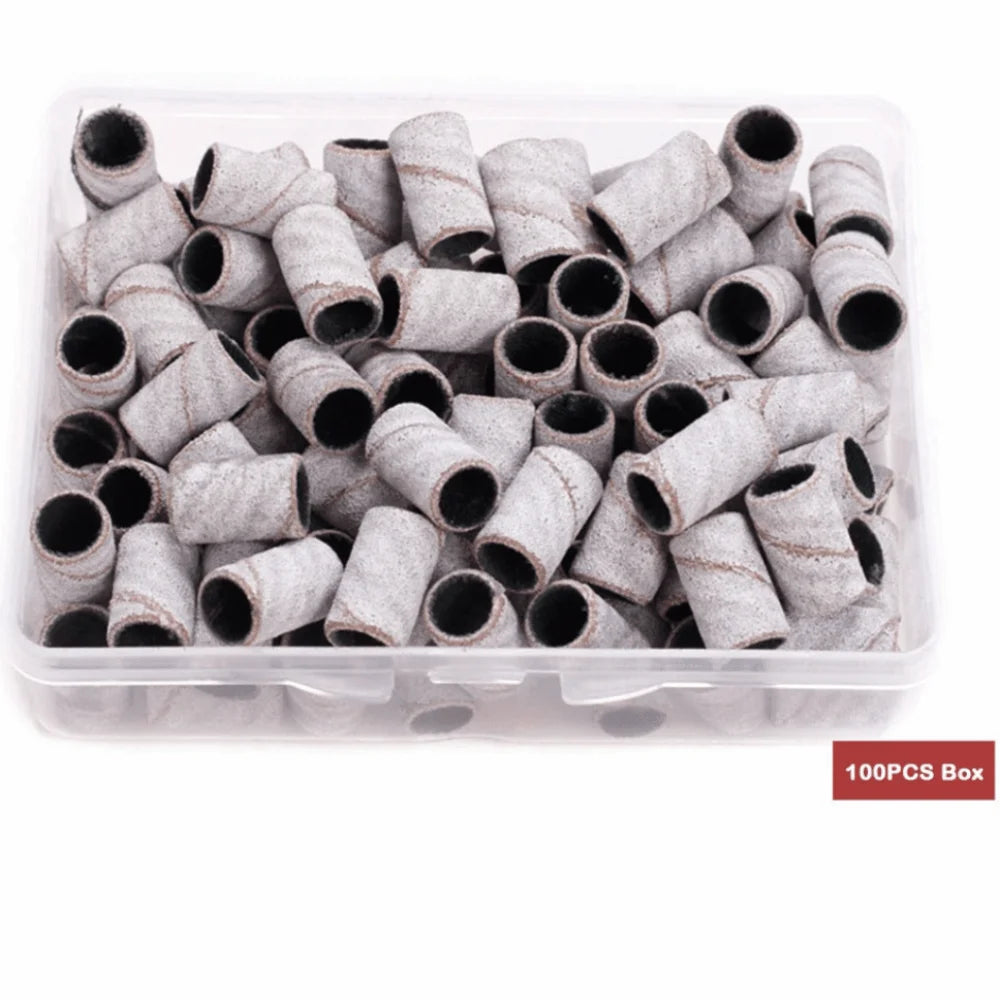 Electric Manicure 180 240 Nail Sanding Cap Bearing Sleeve Box Drill Zpaxo White-240