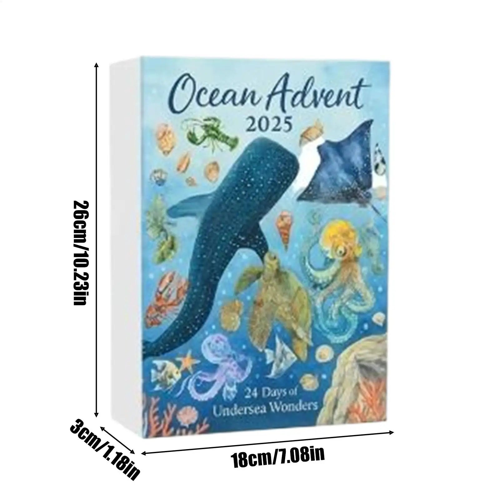 Christmas Advent Calendar 2025 Ocean Themed 2D Acrylic Sea Animals