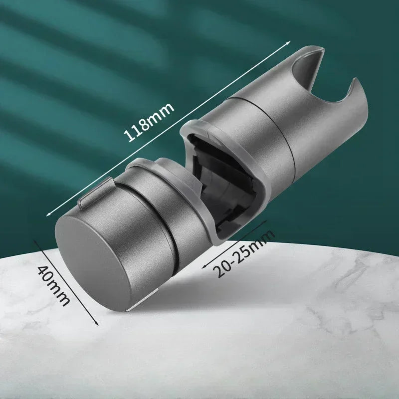 Hot Universal Shower Head Holder Adjustable 18~25mm ABS Chrome Shower Rail Holder Bathroom Accessories Shower Mounting Brackets Zpaxo grey