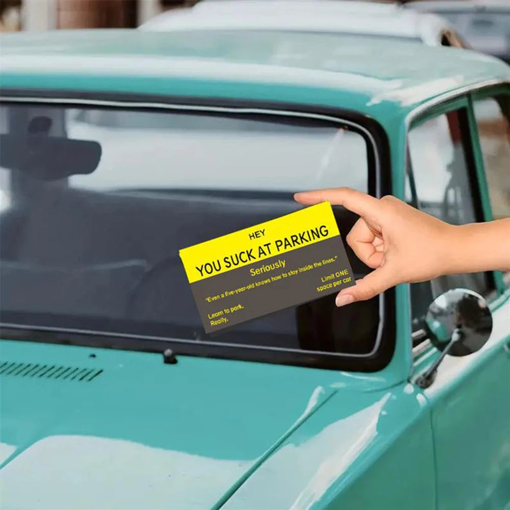 10/50/100Pcs You Suck At Parking Cards Funny Bad Parking Cards Violation Cards Zpaxo