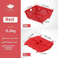 Hot Drain Basket, Fruit Basket, Foldable Plastic, Large Capacity, Raised Tiptoe, Household Kitchen, Vegetable Washing Basket Zpaxo Red